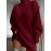 Plus Size, SCACTO Autumn and Winter Solid Color Versatile Loose Raglan Sleeve High Neck Women's Plus Size Sweater Dress