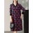 Plus Size - Plus Size Women'S V-Neck Sweater Dress | Mid-Length, Geometric Pattern, Stretchy Fabric, Regular Fit for Fall/Winter, Ideal for Office and Party Wear