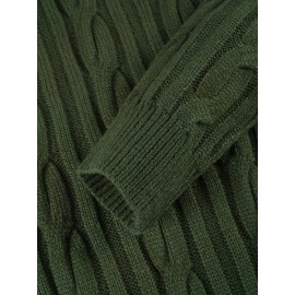 New Autumn-Winter Men's Casual Commuter Solid Color Crew Neck Knit Pullover