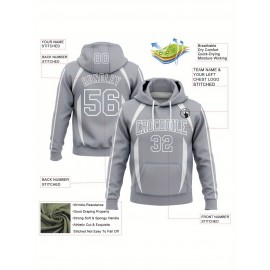 Customizable Men'S Plus Size Hoodie - Personalized 