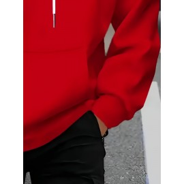 Men'S Christian Faith Hooded Sweatshirt with Prayer Hands & Cross Design - All-Season Casual Pullover, Machine Washable, Kangaroo Pocket & Drawstring Hood, Plus Size, Church Activities & Casual Attire