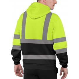 Custom Men's Hooded with Personalized Name/Text/Logo Print - Heavy-Duty Breathable Fabric Suitable for Gym, Team Uniforms, Promotional Wear - Adjustable Hood, Self-Defined Branding, Durable Casual Workwear for Large Sizes, PLUS SIZE