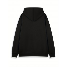 Men's Large Hooded Sweatshirt - Personalized Logo/Text/Design Printing on Left Chest & Back, Bulk Orders for Team Uniforms, School Jackets, Couples Matching - Relaxed Fit Logo Printing Service (Logo/Text/Graphic), PLUS SIZE