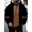 Men's Fleece-Lined Hooded Full-Zip Jacket - Winter Warmth Loose-Fit Windproof Sweatshirt, Machine Washable Gym Running Outdoor Sports Coat with Fleece, Black/Brown Casual Sportswear (No Bulk), PLUS SIZE