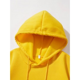 Men'S Ew People Graphic Print Hooded Sweatshirt - Oversized Loose Fit Pullover Hoodie with Kangaroo Pocket, Long Sleeve Casual Winter Warmth, with Lettering, Comfortable Casual Attire & Ideal Gift for Men (Autumn/Winter), Plus Size