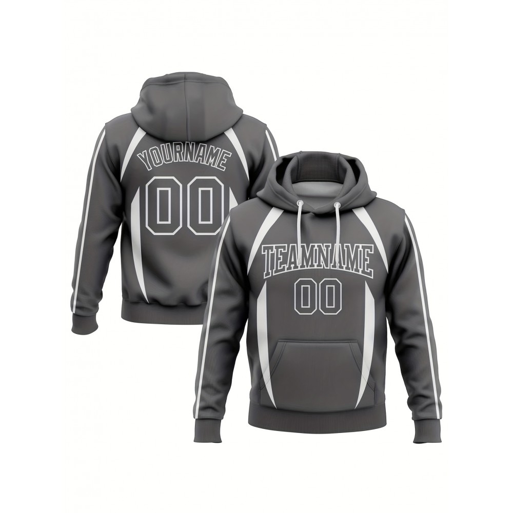 Customizable Men'S Plus Size Hoodie - Personalized 
